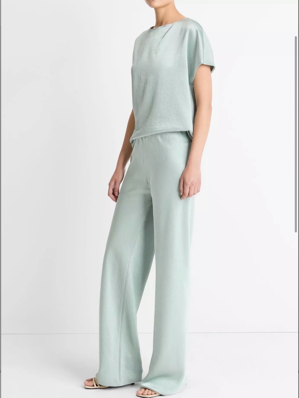 Vince Colette High-Rise Fluid Satin Bias Pant Sz.M